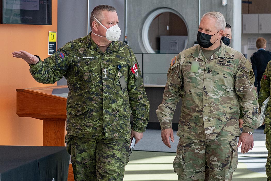 Major-General Conrad Mialkowski and Lieutenant General John R. Evans, Jr.